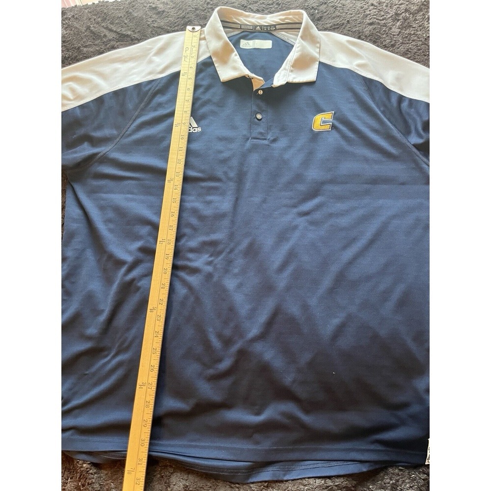 Tennessee Chattanooga UTC Adidas Blue Polo Short Sleeve Shirt Mens 3XL - Picture 9 of 9